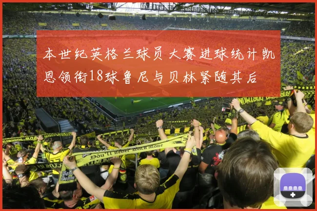 本世纪英格兰球员大赛进球统计凯恩领衔18球鲁尼与贝林紧随其后