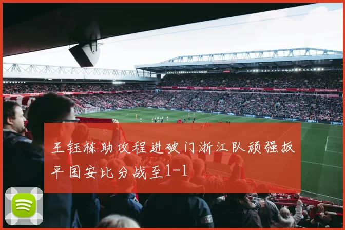 王钰栋助攻程进破门浙江队顽强扳平国安比分战至1-1